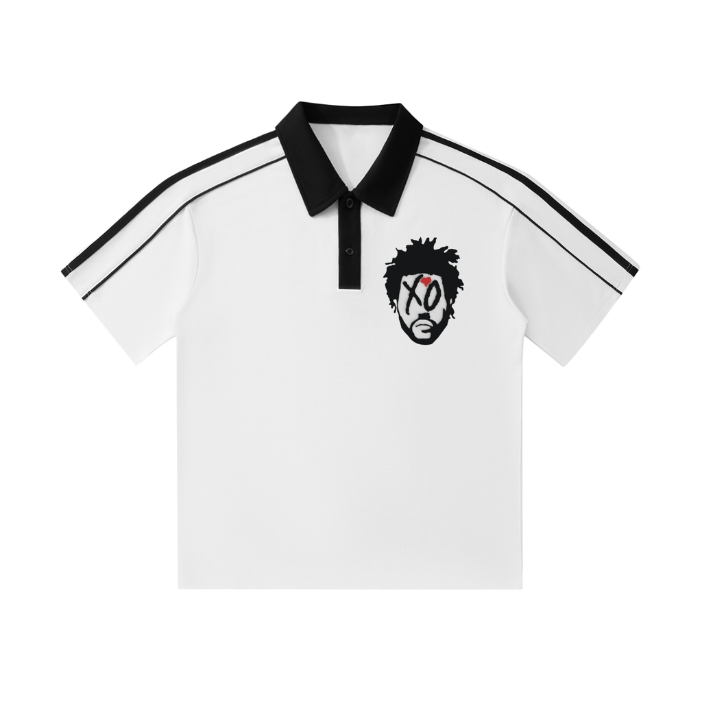 The Weeknd - Contrast Collar Short-Sleeve Polo Shirt