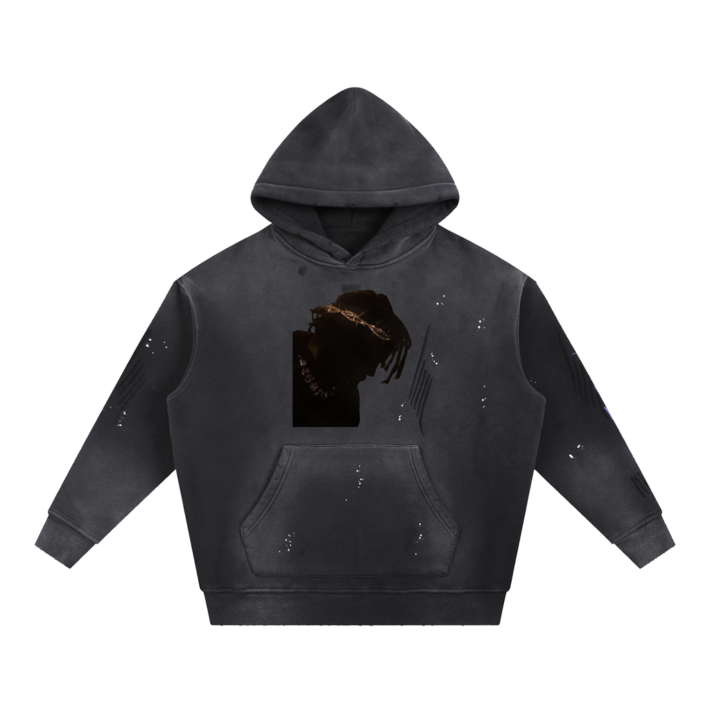 Kendrick Lamar - Vintage Washed Frayed Fleece Hoodie
