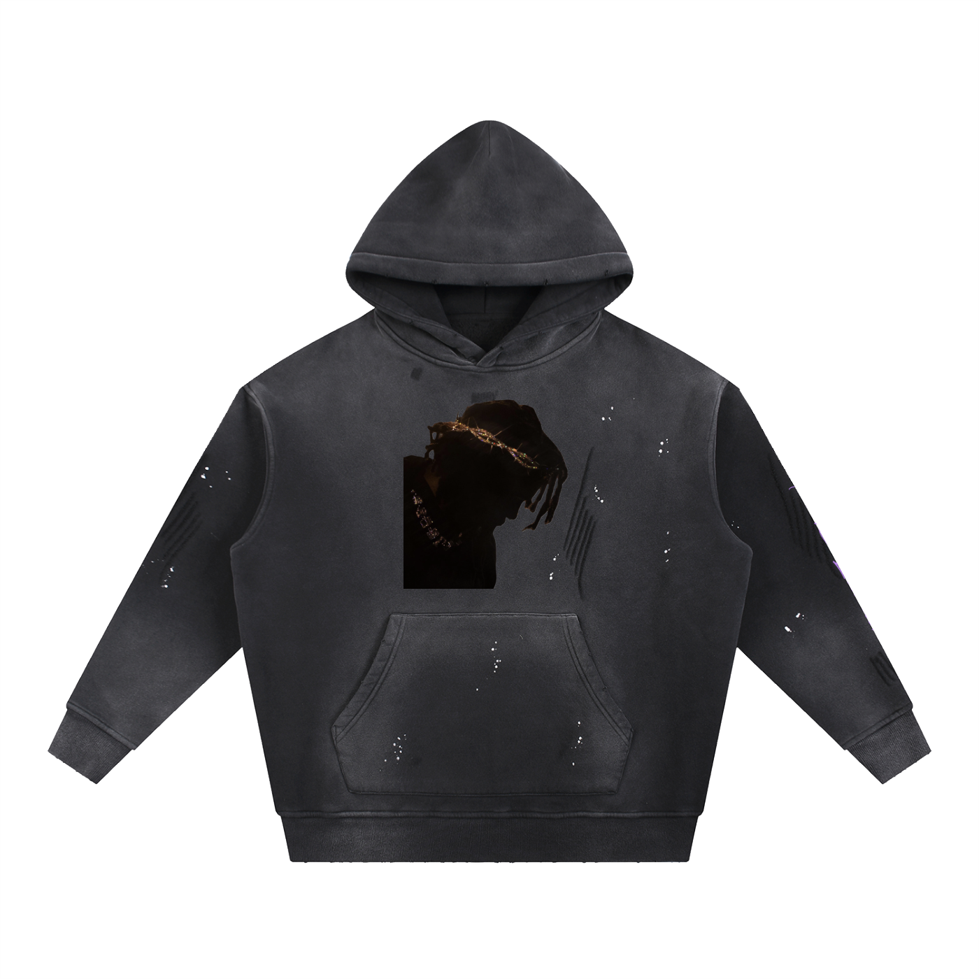 Kendrick Lamar - Vintage Washed Frayed Fleece Hoodie
