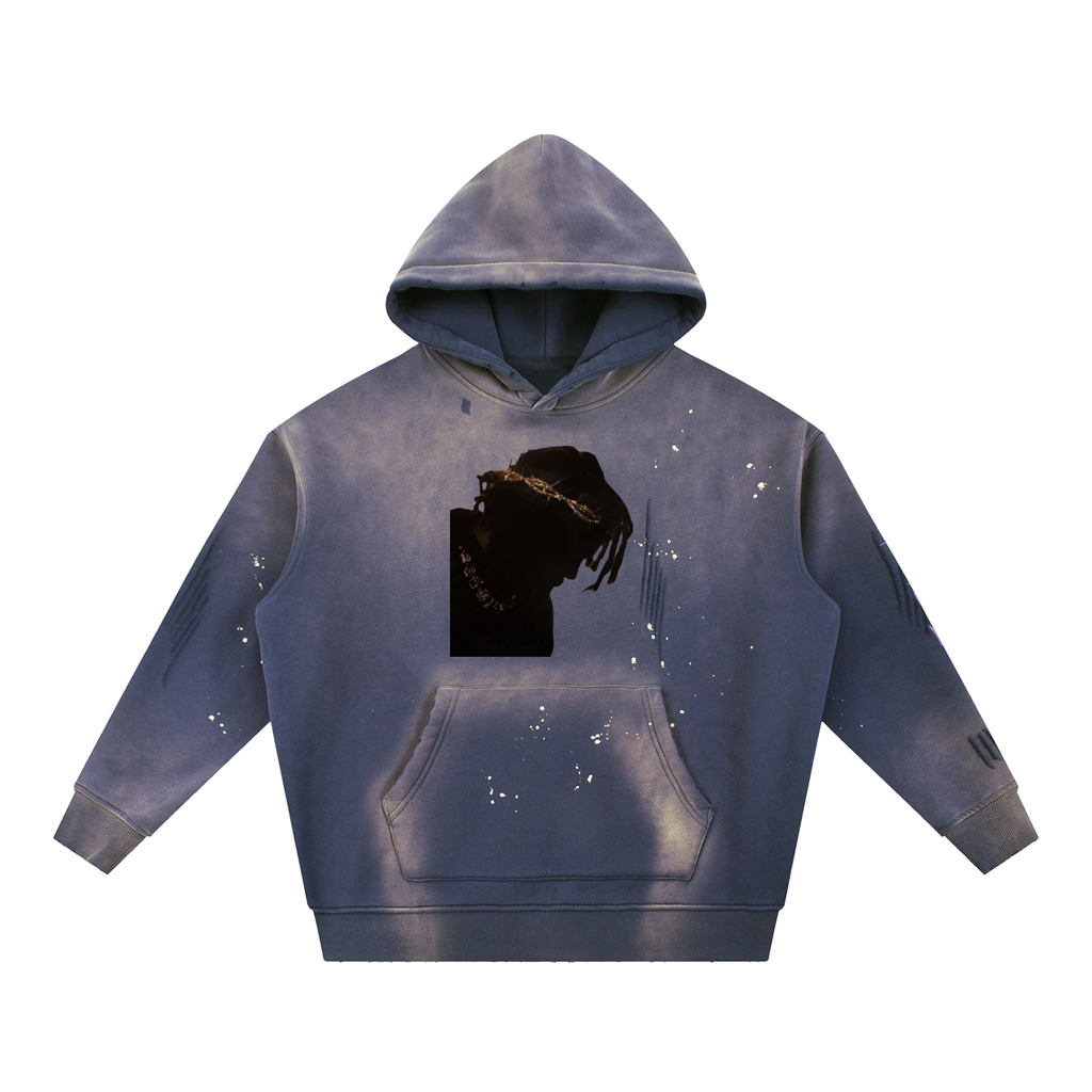 Kendrick Lamar - Vintage Washed Frayed Fleece Hoodie
