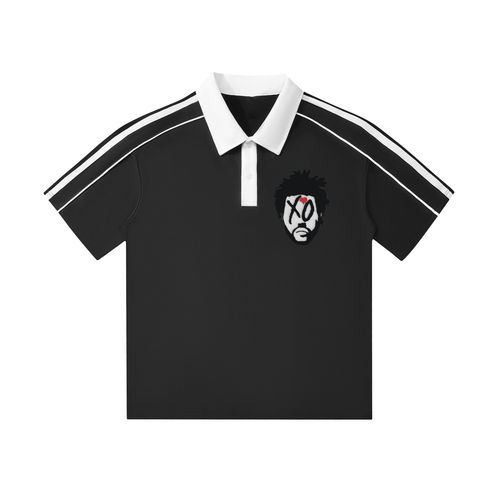 The Weeknd - Contrast Collar Short-Sleeve Polo Shirt