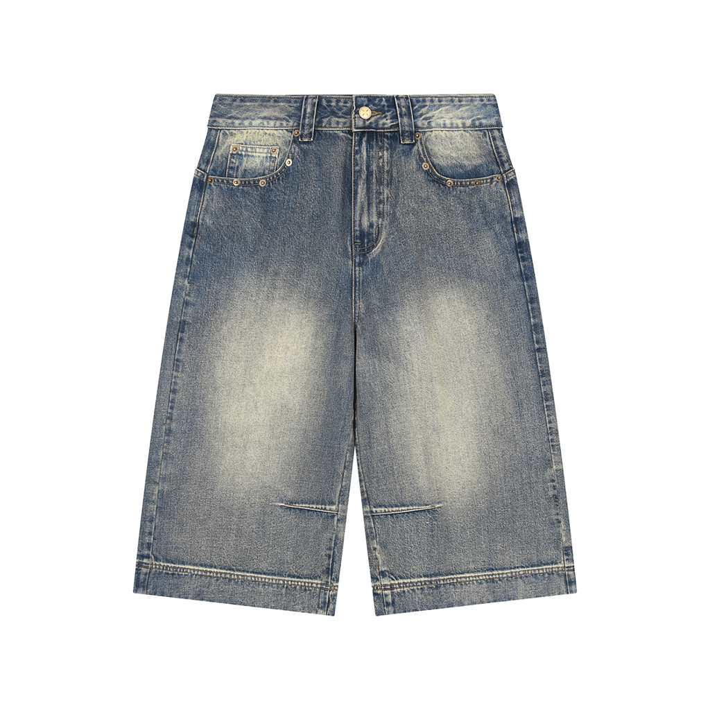The Weeknd - Vintage Wash Baggy Denim Shorts