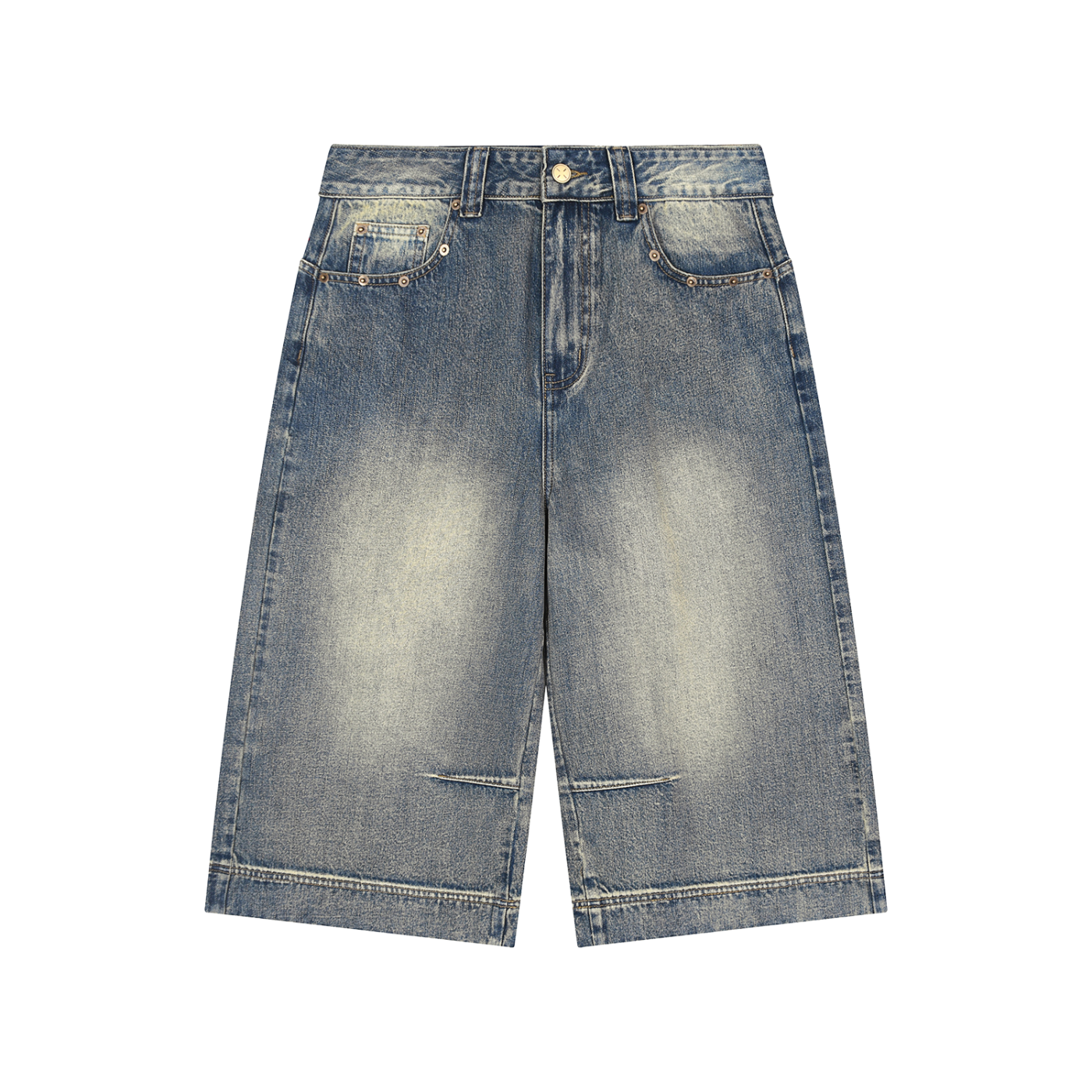 The Weeknd - Vintage Wash Baggy Denim Shorts